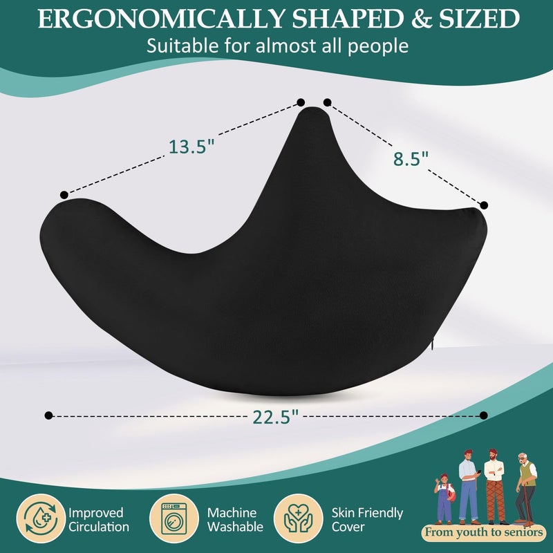 HARBOREST Shoulder Surgery Pillow - Shoulder Pillow for Shoulder Pain, Rotator Cuff Pillow for Sitting, Relief Pillow (Black) - Image 5